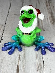 Kitty's Critters by Kitty Cantrell  SANTA Tipsy Frog Christmas  Santa  Figure - Picture 1 of 9