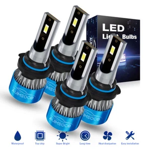4x 9005 9006 LED Combo Headlight Bulbs High Low Beam Super White Bright 6000K - Picture 1 of 12
