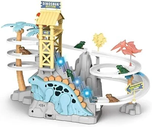 Dinosaur Climbing Slide Toy, Dinosaur Race Track Game Set Dino Car Track Adve... - Picture 1 of 1