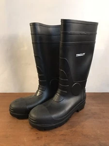 Tingley Black Rubber Work Boots A- 31151 Mens Size 12 - Picture 1 of 10