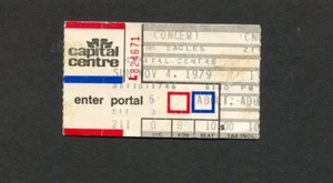 Boleto de concierto de los Eagles 1979 Stub Capital Centre, Landover, MD, The Long Run Tour - Imagen 1 de 1