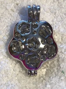 Versilberter Perlenkäfig und 925 Sterling 18" Halskette #17 - Bild 1 von 1