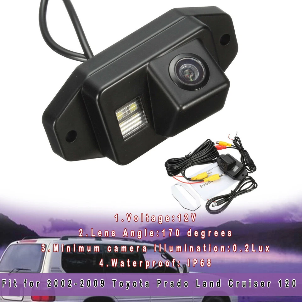 For Toyota Prado Land Cruiser 120 Rear View Back Up Reverse Camera Parking Cams - Image 1 of 4