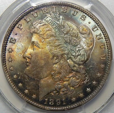 1891 PCGS MS65 MORGAN DOLLAR - Image 1 of 4