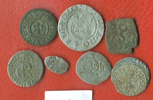 Sweden Poland Lithuania Golden Horda Russia 1383-1623 LOT of 7 Coins 600 - Picture 1 of 2