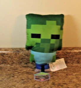 Mojang Minecraft Steve Zombie Creeper Plush Pillow Cushion Stuffed NWT 11.5" - Picture 1 of 3
