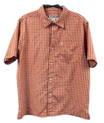 ROUTE 66 Hombre Original Clothing Co. Camisa Mediana Roja Rayas Abotonadas SS Foto 1 de 4