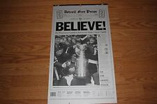 1998 Detroit Red Wings Free Press PRINTING PLATE "BELIEVE" Stanley Cup 