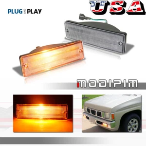 Front Turn Signal Light For 95-97 Nissan Pickup Clear Lens Left & Right Set of 2 - Picture 1 of 10