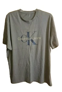 Calvin Klein Men Short Sleeve Crewneck Logo Graphic T-Shirt Dusty Olive SZ L NWT - Picture 1 of 11