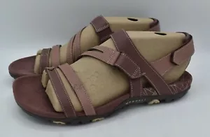 Merrell Womens Size 8 Sandspur Rose Convertible Leather Marron Sandals Shoes - Picture 1 of 12