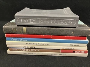 VINTAGE AA ALCOHOLICS ANONYMOUS ASSORTED PAPERBACK BOOKS, LOT OF 8, 1989-2012 - Picture 1 of 17
