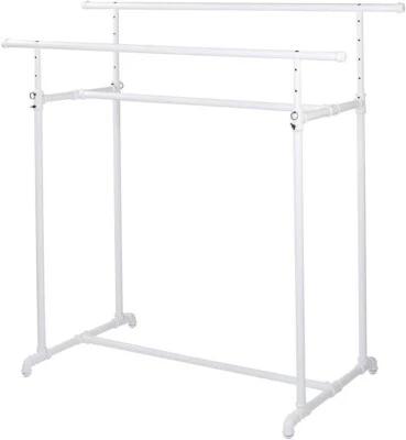 Pipeline Doble Perchero Pipe Line Ajustable New York Prenda Blanco Foto 1 de 2