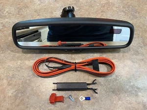 OEM Gentex 455 Auto Dimming Mirror w/ Red Compass Display Wire Harness & Cover - Picture 1 of 7