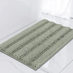 Luxury Chenille Bath Rug for Bathroom Rugs Extra Absorbent Bath Mat Non Slip Mic - Picture 1 of 12
