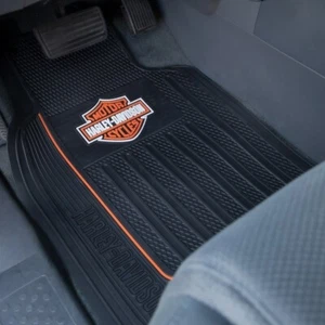Par de alfombrillas delanteras universales PlastiColor Harley Davidson 30,5 x 18 pulgadas - Imagen 1 de 4