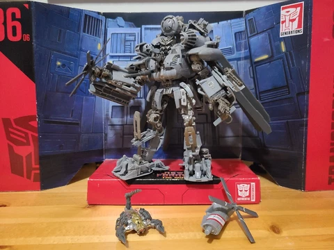 Transformers Studio Series 08 Blackout with DNA Design Kit and Toyhax Stickers Cover