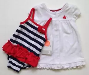NUEVO CON ETIQUETAS Carters BABY 2 PIEZAS TRAJE DE BAÑO Y CUBIERTA 3 MESES UPF +50 Protección UV - Imagen 1 de 1