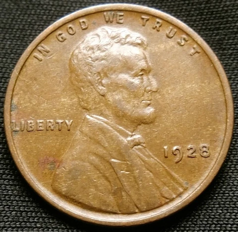1928-P Woodgrain / Woody / Alloy Error Lincoln Cent Wheat Penny Cover
