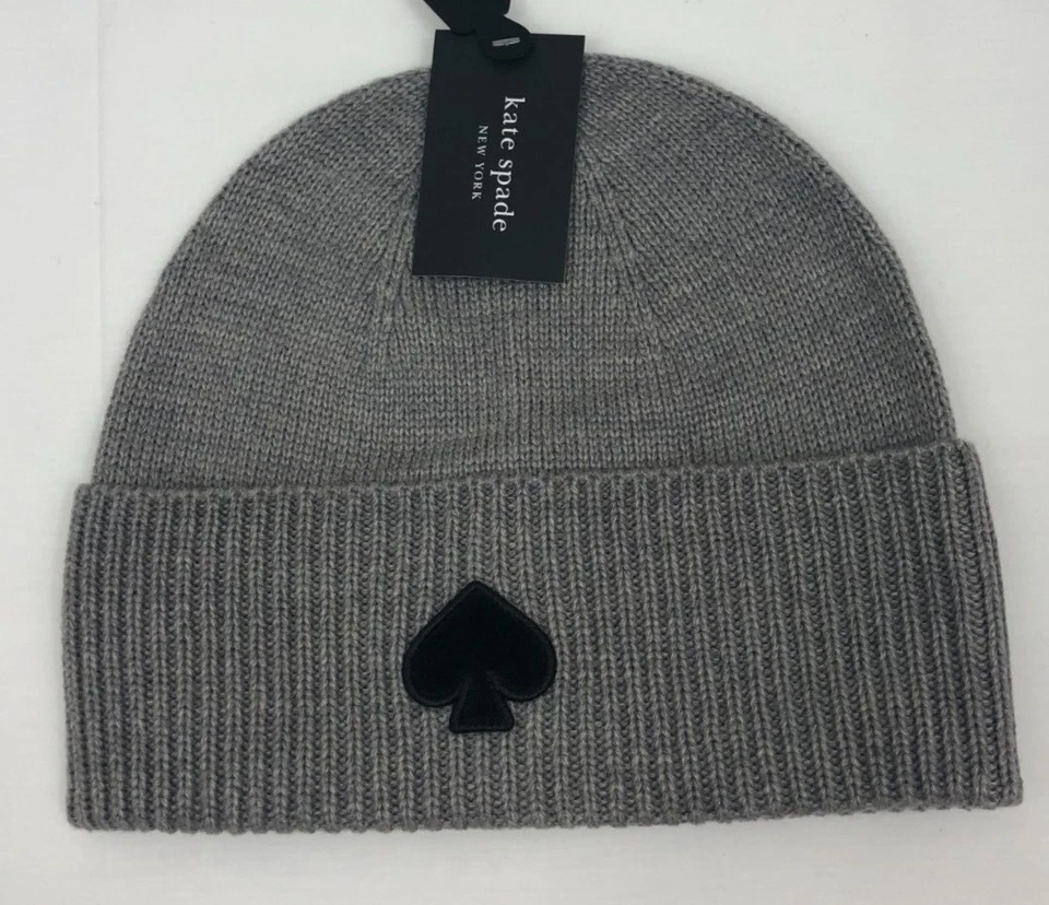 Women's Kate Spade Flocked Spade  Beanie  Hat NWT - Image 1 of 1