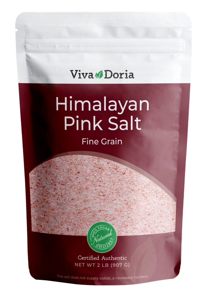 Viva Doria Cristal Rosa del Himalaya Sal, Grano Fino, 2 Lb Foto 1 de 1