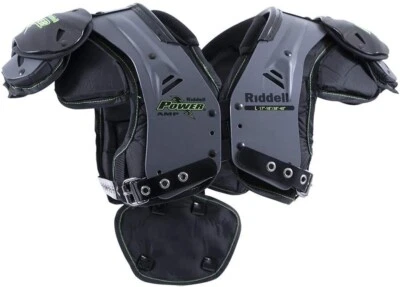 Riddell Power Amp Football Shoulder Pads w/ Backplate Junior Varsity XL 18" -19" - Image 1 of 4
