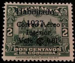 Nicaragua: 1937 Airmail 1/2 C. (Collectible Stamp).