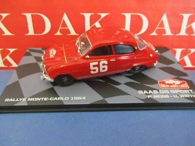 Die cast 1/43 Modellino Auto Saab 96 Sport Rally Monte Carlo 1964 P. Moss - Immagine 1 di 4