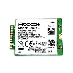 Carte module L850-GL 4G pour ThinkPad X280 X380 Yoga S1 4ème génération T580 T480 L580 - Photo 1/4