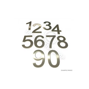 Stainless Steel House Numbers - No 25 - Stick on Self Adhesive 3M Backing 10cm - Picture 1 of 1