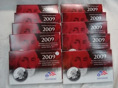 (10) 2009-S Silver Quarter Proof Sets 60 Coins Wholesale Lot US Mint Territories - Image 1 of 4