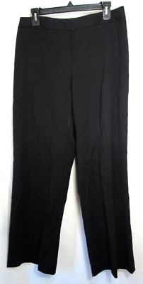 Pantalones para mujer Lafayette 148 negros de lana virgen de tiro alto talla 8 usados en excelente estado Foto 1 de 4
