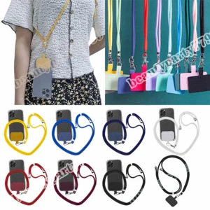 Universal Crossbody Nylon Patch Phone Lanyards Mobile Strap Lanyard H ц - Zdjęcie 1 z 25