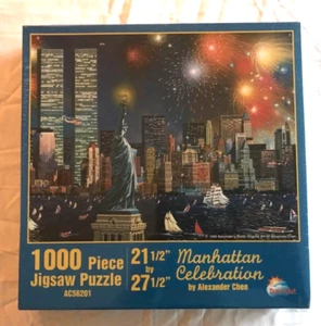 Rompecabezas SunsOut 1000 piezas Manhattan Celebración con las Torres Gemelas Nuevo - Imagen 1 de 8