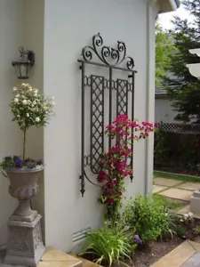 French classical vertical outdoor wall planter trellis black 1.2m high NEW - Picture 1 of 4
