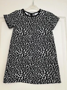 Baby Girl Kardashian Kids Leopard Dress sz 4T Black Jacquard Shift Animal Print - Picture 1 of 7