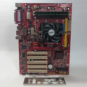 MSI K8N Neo-FSR V2.0 MS-7030 V3 Socket 754 AGP Motherboard Athlon 64 3000+ 2GB - Picture 1 of 16