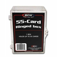 (20 Scatola Lotto ) BCW 55-Card Cerniera Plastica Titolari / Casi Per Figurine