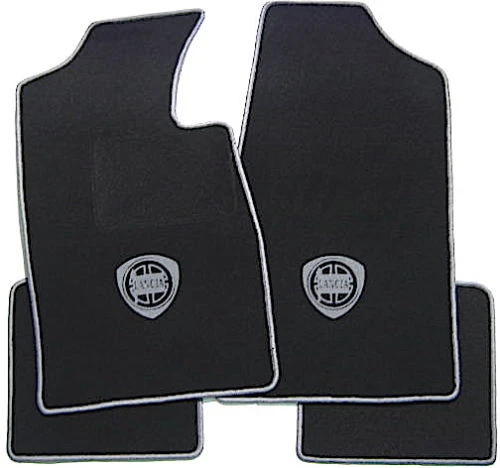 Juego de alfombras de terciopelo negro para Lancia Fulvia Coupe Sport Zagato 1965-1972 Logo Foto 1 de 1