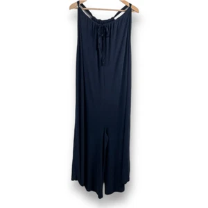 HD In Paris Women's L High Neck Wide Leg Crop Jumpsuit Charcoal Gray Baggy Fit - Picture 1 of 12