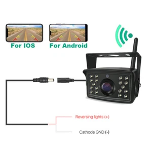 WiFi Car Truck Wireless Backup Rear View Camera Night Vision Waterproof For IOS - Picture 1 of 12
