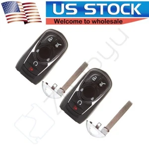 Qty(2) Uncut Replacement Keyless Remote Key Fob Smart System 315Mhz  For Buick - Picture 1 of 9