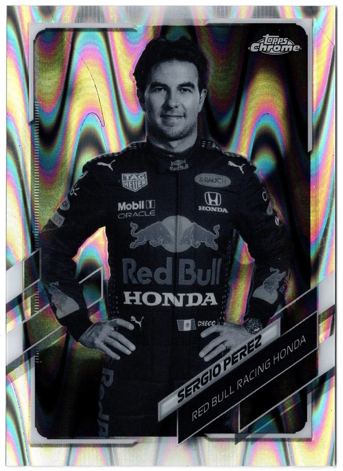 2021 Topps Chrome Formula 1 F1 Driver Portrait Raywave Refractor SERGIO PEREZ #4 - Image 1 of 1