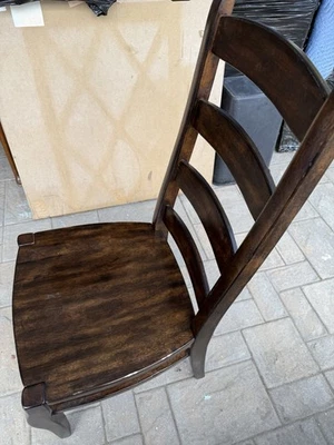 10 Pottery Barn Dining Table Chairs Solid Wood Brown - Image 1 of 3