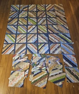 Unfertiger Quilt schöne Blöcke. 48" x 49" fertig 25 weitere Quadrate - Bild 1 von 6