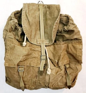 VTG Army Backpack Military Bag 2 Front Pocket 2 Inside Pocket Camping or School - Picture 1 of 7