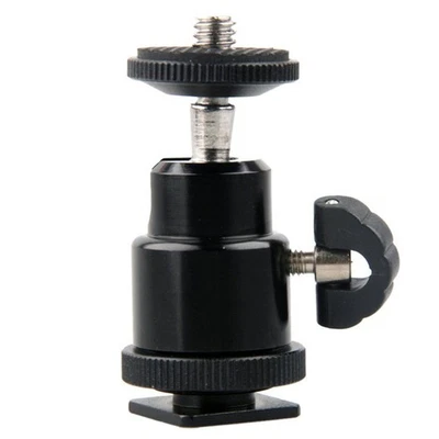 Aluminium Alloy   Head 1/4" Mount with Flash Shoe for DSLR SLR DC Camera 3032 - Image 1 of 4