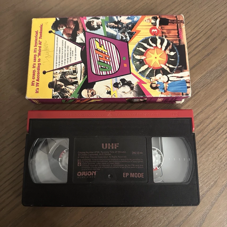 UHF Weird Al Yankovic VHS Michael Richards ORION 1989 Cult Classic RARE Red Tape - Image 1 of 4