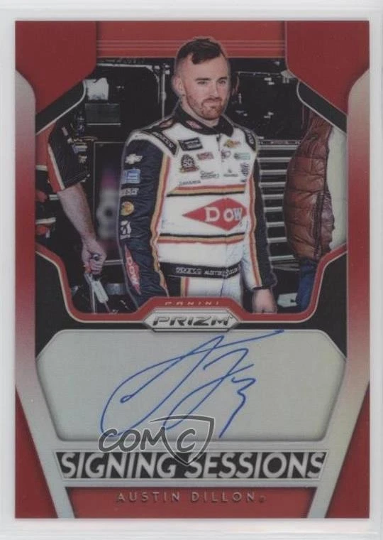 2019 Panini Prizm Signing Sessions Red Prizm /50 Austin Dillon #SS-AD Auto - Image 1 of 2