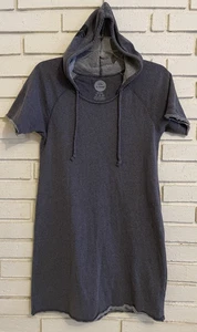 Life Is Good abito donna con cappuccio taglia XS grigio amore cuore spugna coulisse orlo grezzo - Foto 1 di 6